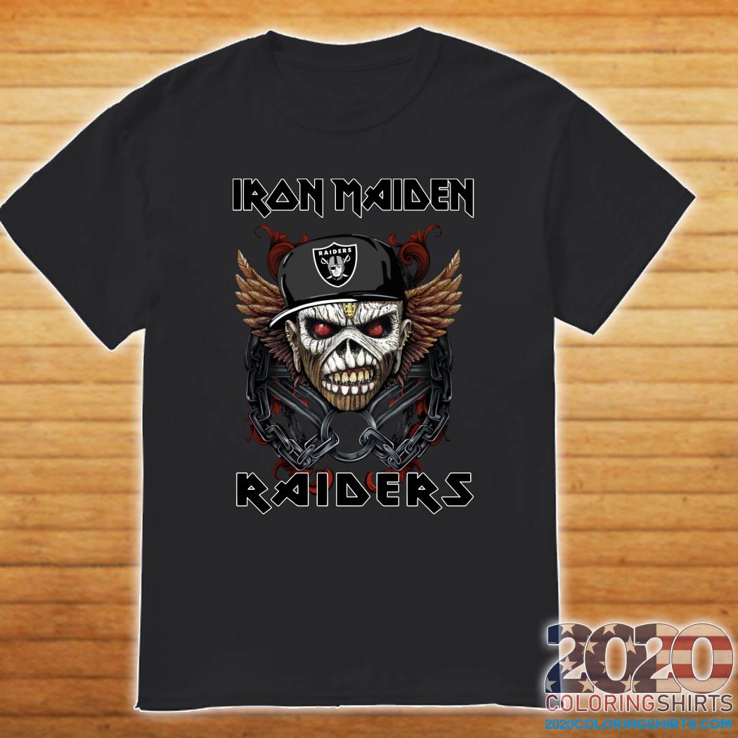 Iron Maiden Skull Oakland Raiders Shirt - High-Quality Printed Brand