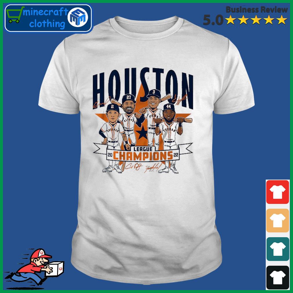 The League Champions 2022 Houston Astros Caricature Signatures Shirt