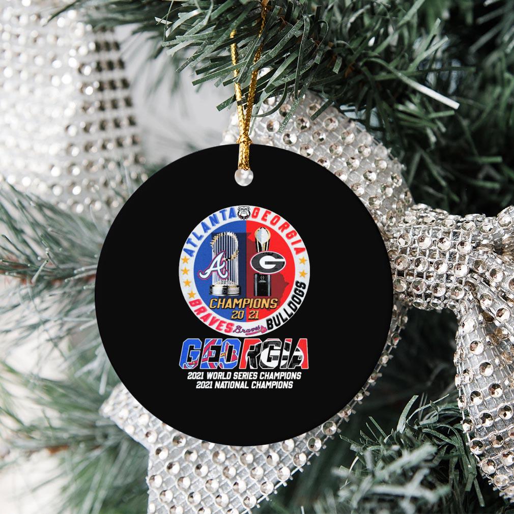 State of Georgia Champions Ornament- Celebratory Georgia/ Braves 2021 mash  up ornament 2021