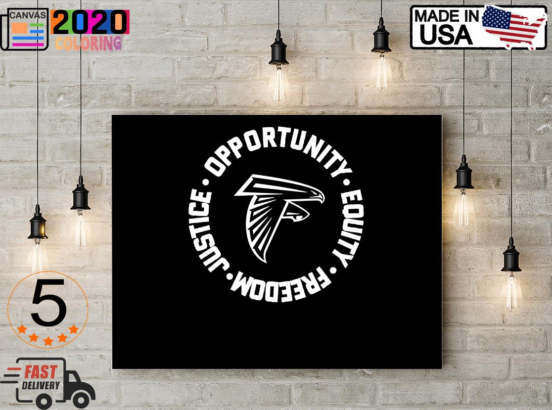 Atlanta Falcons Opportunity Equality Freedom Justice Canvas