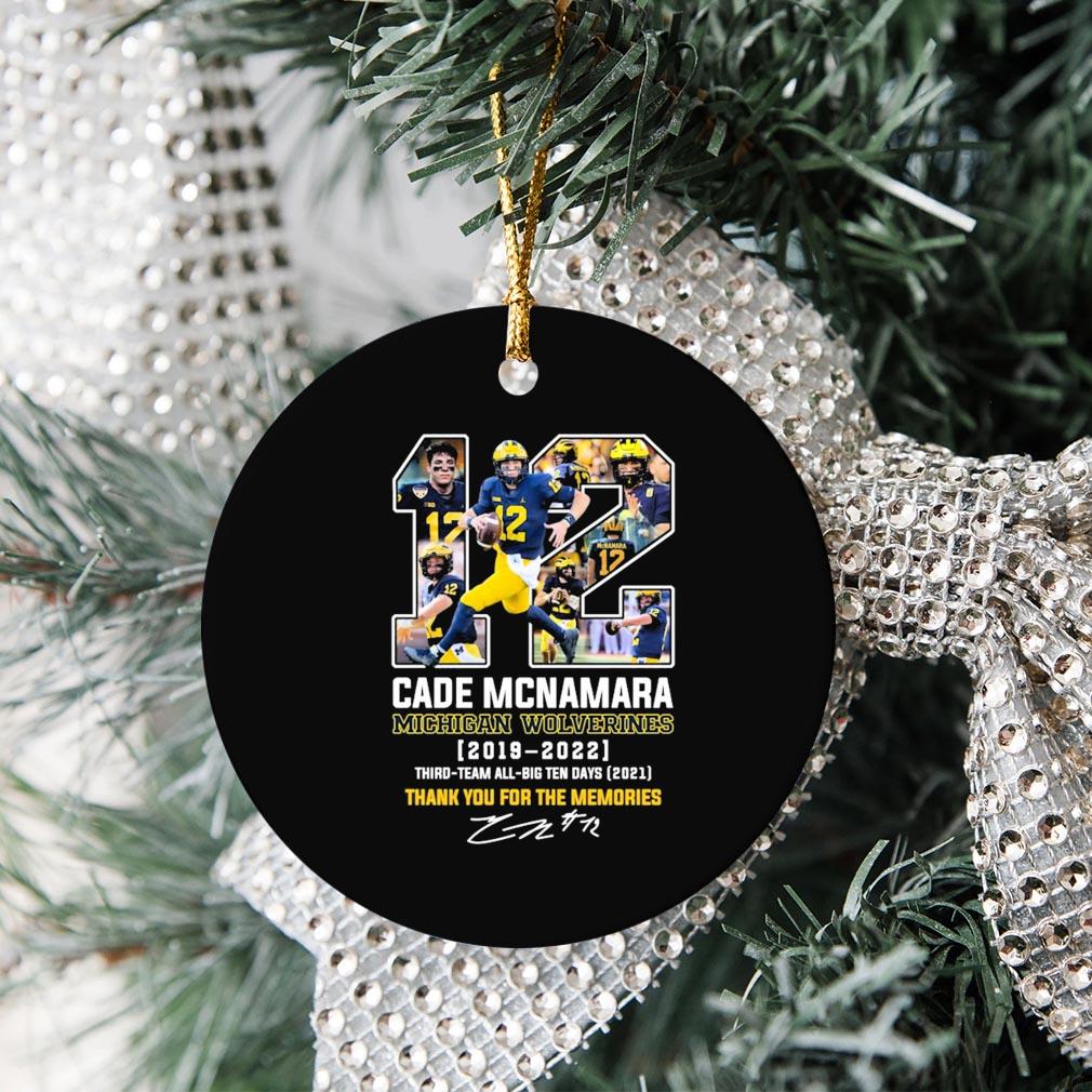 Cade Mcnamara Michigan Wolverines 2019-2022 Thank You For The Memories Signatures Ornamen Christmas