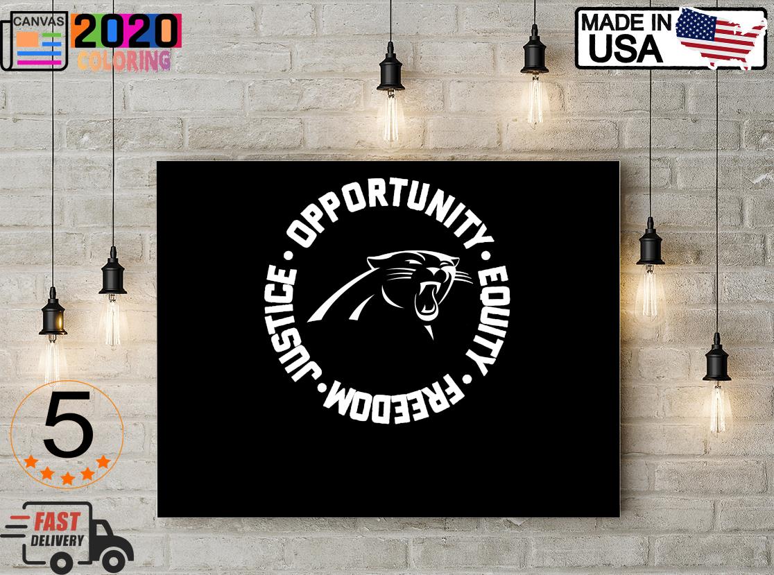 Carolina Panthers Opportunity Equality Freedom Justice Canvas