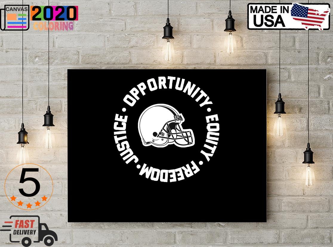 Cleveland Browns Opportunity Equality Freedom Justice Canvas