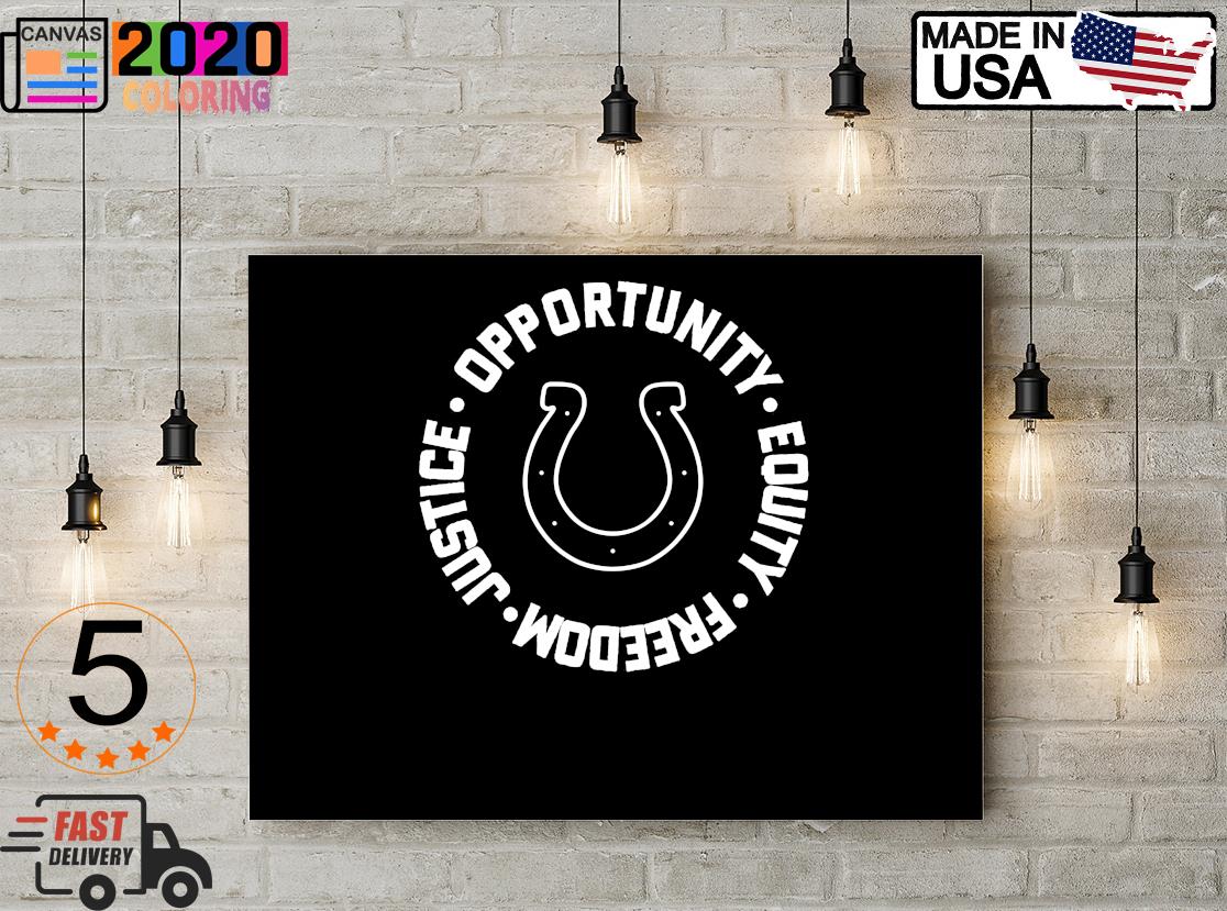 Indianapolis Colts Opportunity Equality Freedom Justice Canvas