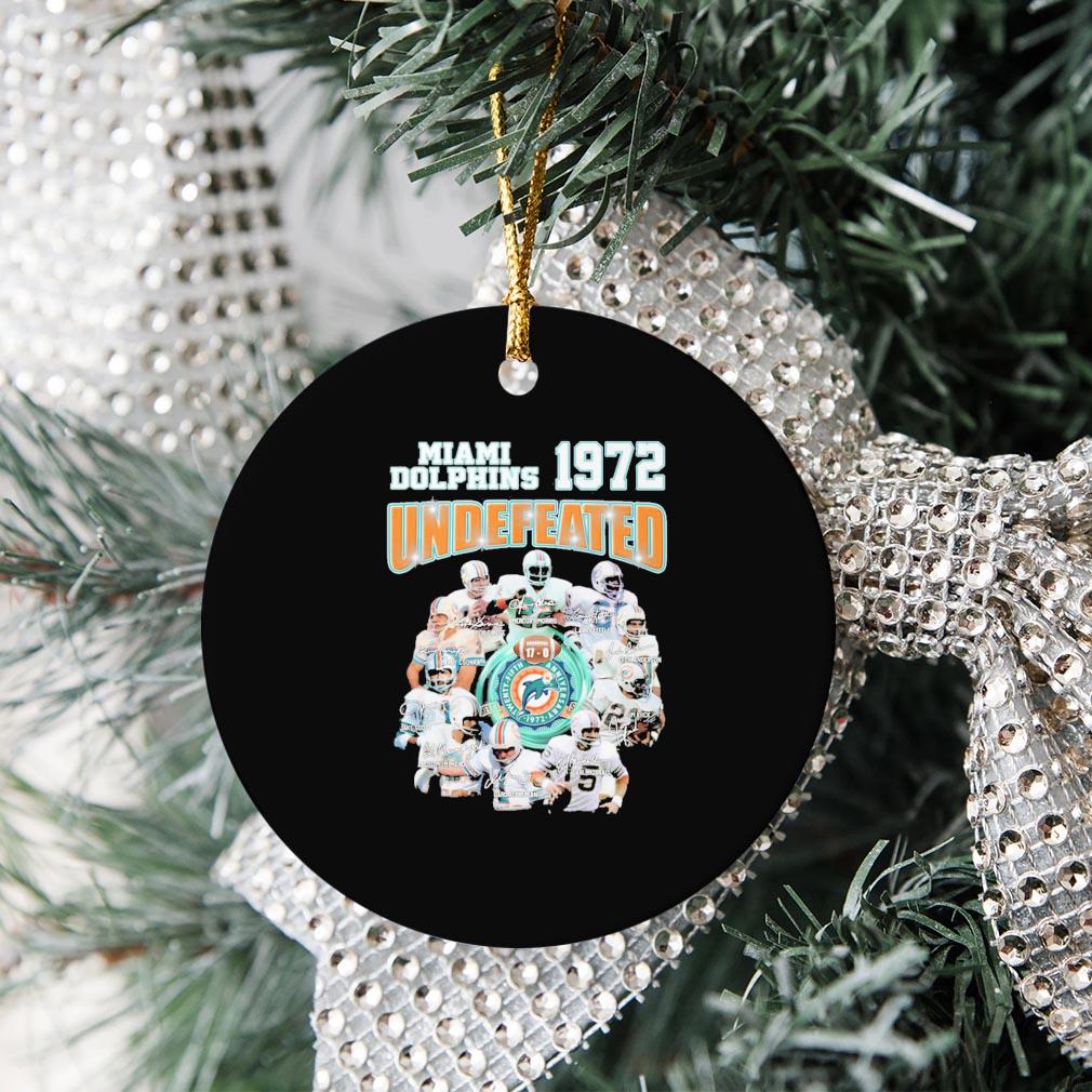 Miami Dolphins 1972 Undefeated Signature Ornamen Christmas