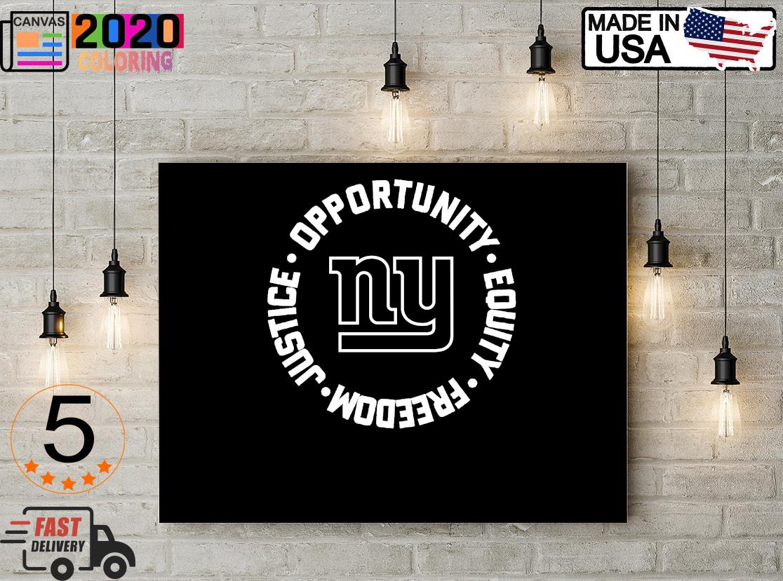 New York Giants Opportunity Equality Freedom Justice Canvas