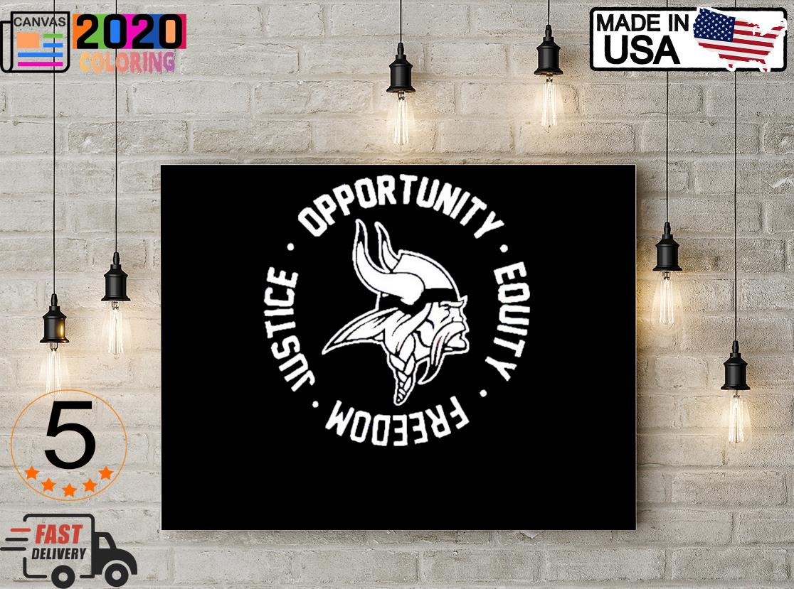 Skol Vikings Opportunity Equality Freedom Justice Canvas