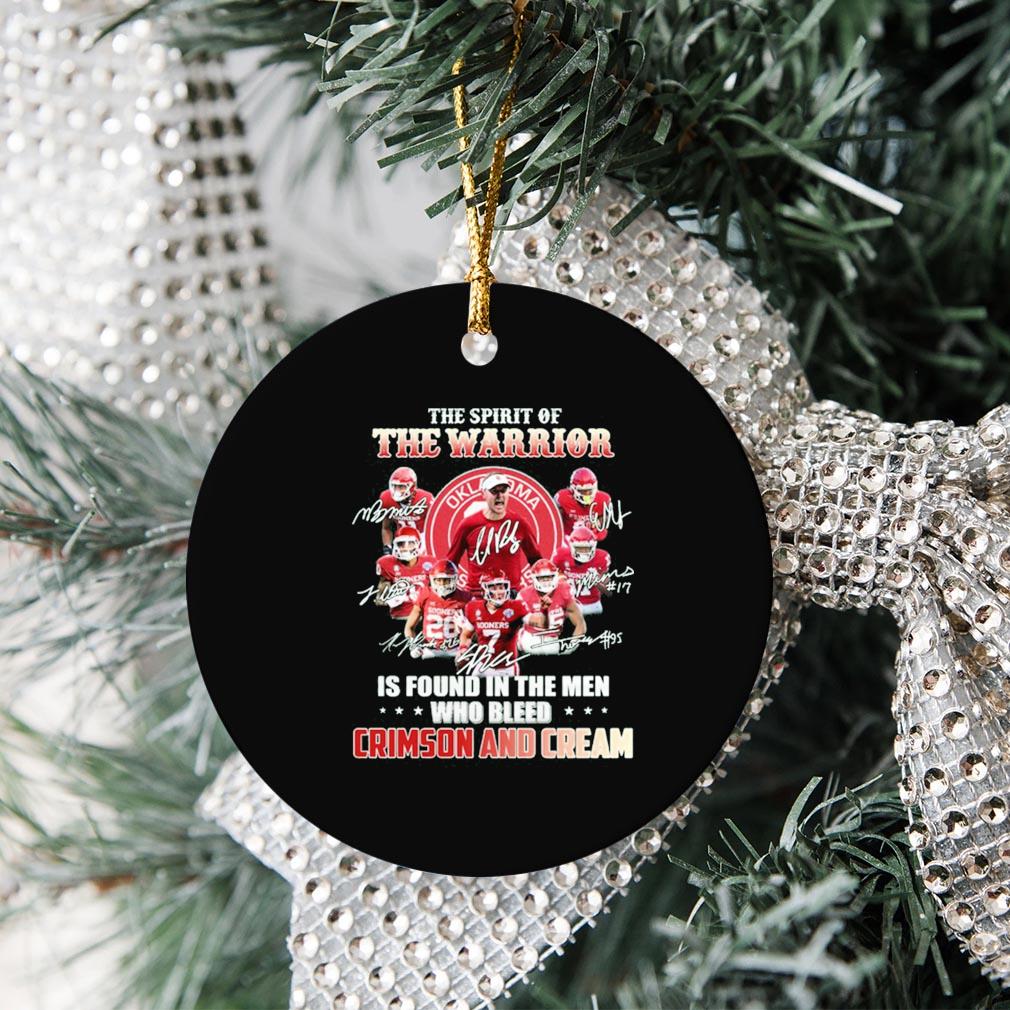 The Spirit Of The Warrior Signature Is Found In The Men Who Bleed Crimson And Cream Ornament Christmas