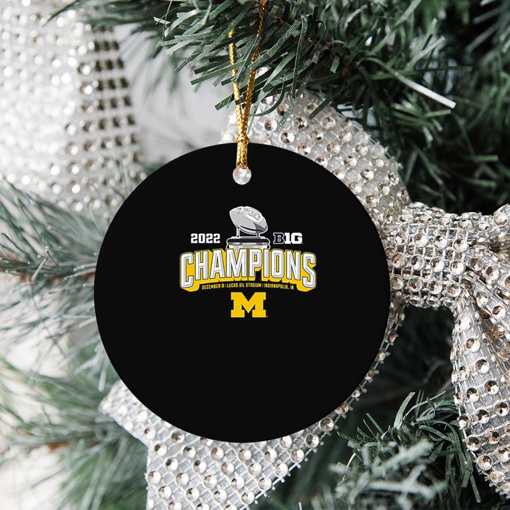 University of Michigan Football 2022 Big Ten Champions Ornamen Christmas