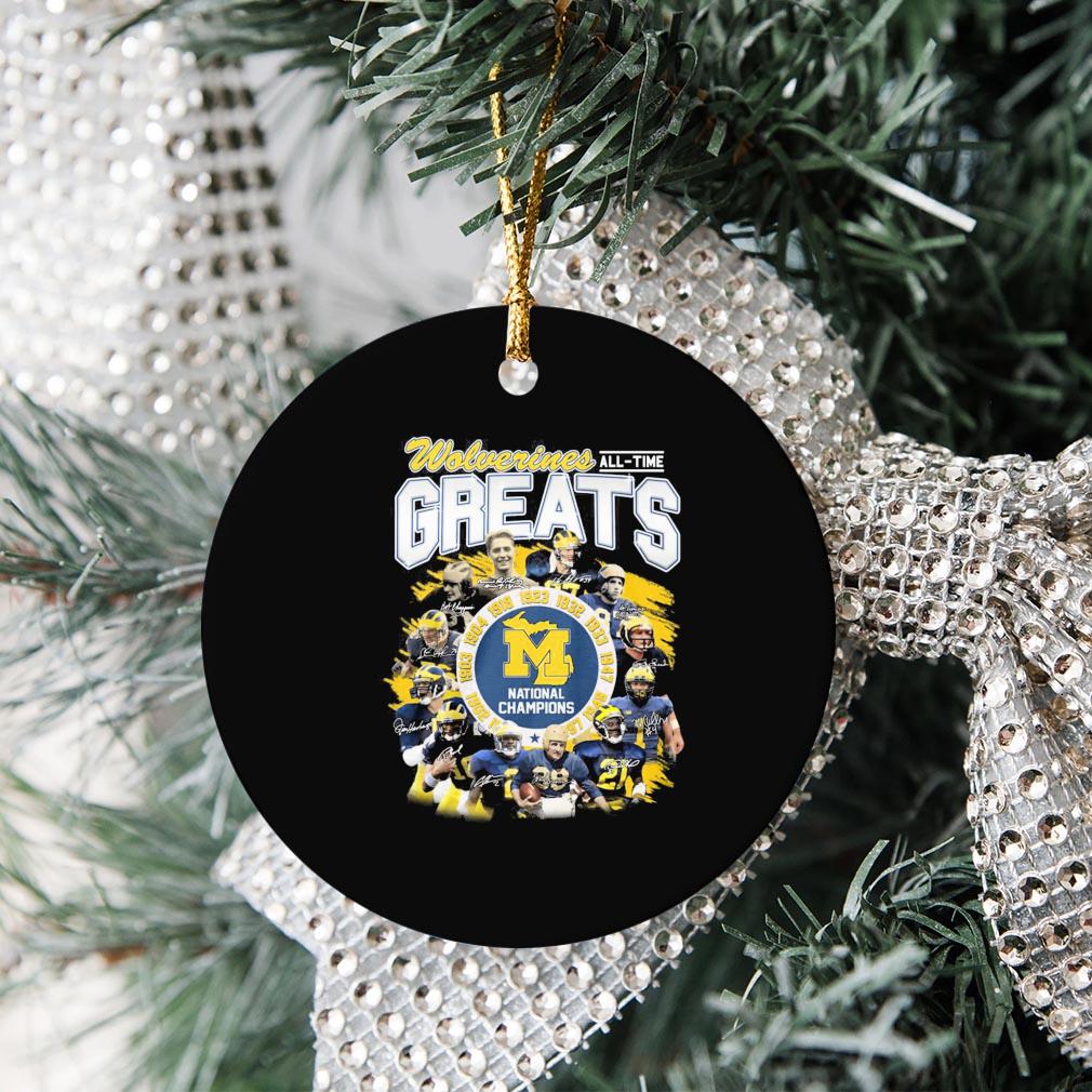 Wolverines All Time Greats National Champions Signature Ornamen Christmas